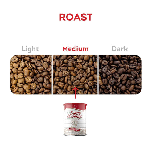 10 oz (Pack 4) Caf Santo Domingo, Can, Ground Coffee, Medium Roast - Product from the Dominican Republic