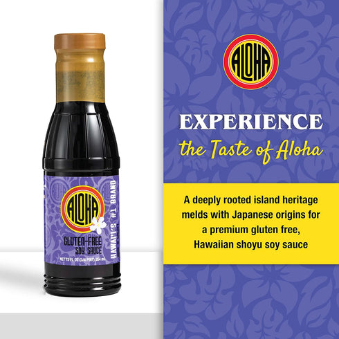 Aloha Shoyu - Gluten Free Soy Sauce - Made in Hawaii - 12 oz. Bottle