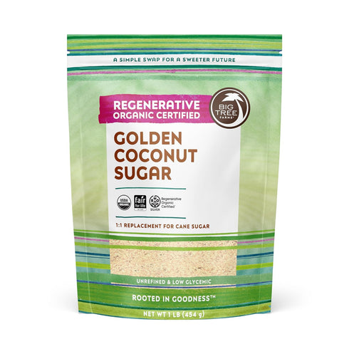 Big Tree Farms Organic Golden Coconut Sugar - Coconut Palm Sugar, Unrefined,