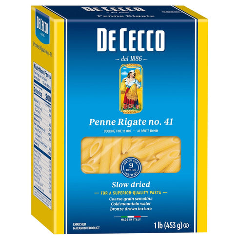 De Cecco Semolina Pasta, Penne Rigate No.41, 1 lb (Pack of 6)