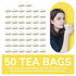BREWIX Turmeric Ashwagandha Herbal Tea Bags (50 Pyramid Tea Bags) - Real Ingredients from India, Caffeine Free &