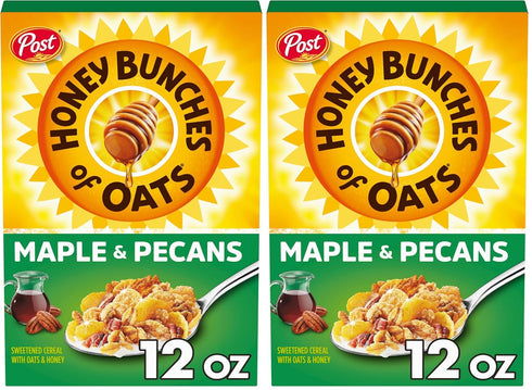 Post Honey Bunches of Oats Maple and Pecans Breakfast Cereal, Honey Oats