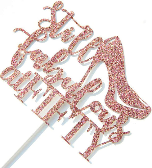 Rose Gold Still Fabulous at Fifty Cake Topper, Happy 50th Birthday Decoration for Party
