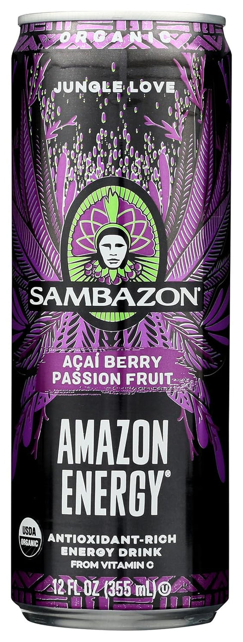 Sambazon Organic Amazon Energy Drink Jungle, Love Acai Berry and Passionfruit (153240245)