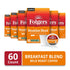 10 Count (Pack 6) Folgers Breakfast Blend Coffee, Mild Roast, Keurig K-Cup Pods