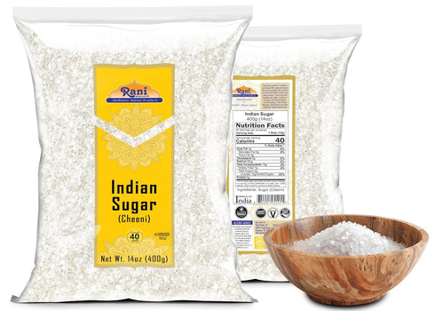 14oz (400g) Rani Indian Sugar (Cheeni) ~ All Natural | Gluten Friendly | No Colors | Kosher | Vegan | Indian Origin
