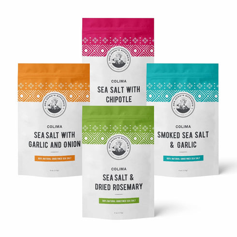 Colima Sea Salt New Flavors - 100% Natural Flaky Sea Salt With