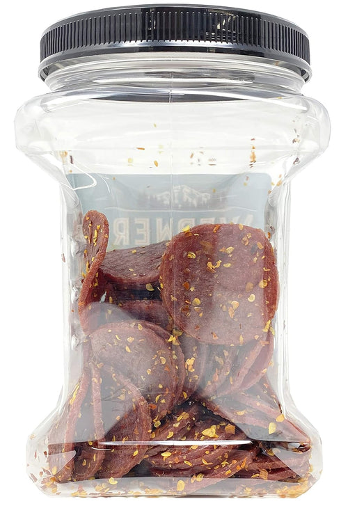 80 Count 11.8 Oz Werner Gold Medallions Beef Jerky - - Protein Snack (Hot)