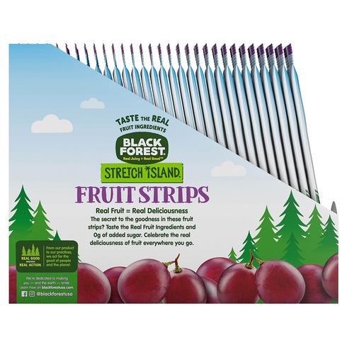 0.5 (Pack 30) Black Forest Stretch Island Fruit Strips, Grape Flavor, Ounce Strips