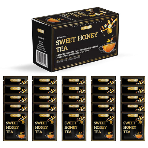 Elephant Park Premium Sweet Honey Black Tea 25 Individually Wrapped Bags Triple Infused with