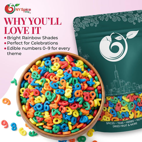 (5 NY Spice Shop Sprinkles Pound, Rainbow Number Sprinkles)