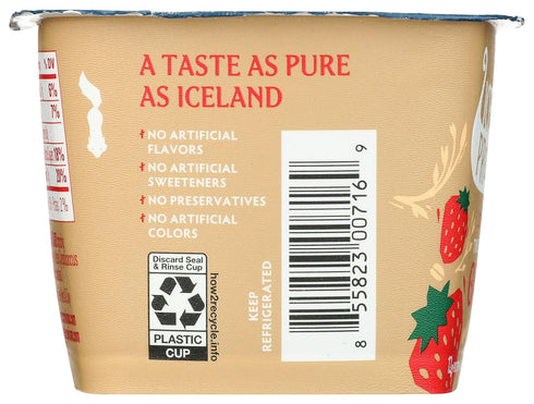 5 Icelandic Provisions, Yogurt Skyr Oat Strawberry, Ounce