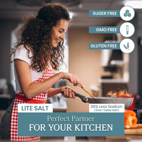 30% 100% 2 Pacific Pelican Less Sodium Mediterranean Lite Sea Salt, (Iodized) Natural, Organic, Fine Grain, Pounds