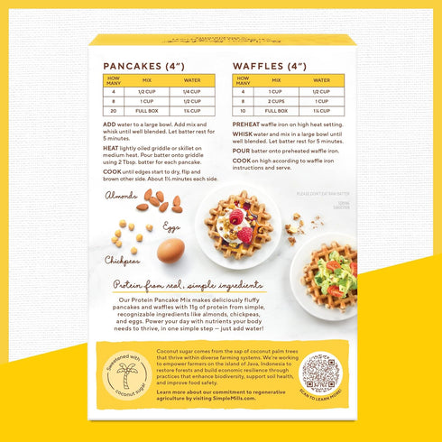 by Simple Mills 10.4 (Pack 1) Simple Mills Just Add Water Almond Flour Pancake Mix, Original Protein - Gluten Free