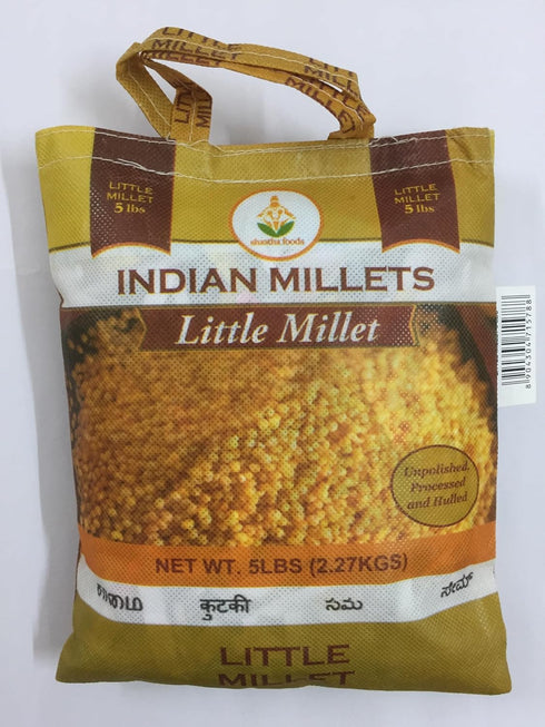 Shastha Little Millet (Samai)- 5 Lbs (Pack of 1) - Processed, Unpolished
