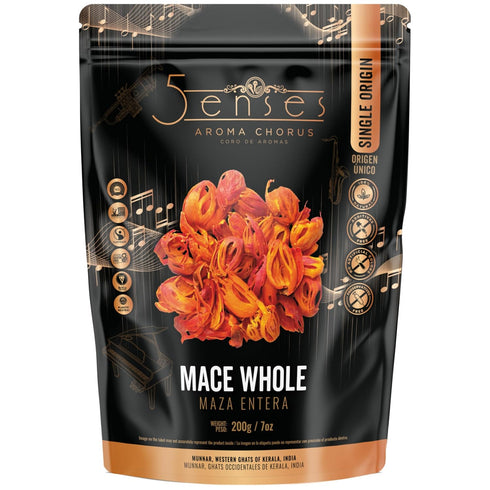 5Senses Premium Whole Mace Spice Indian Javitri Nutmace Single Origin Kerala Non-GMO