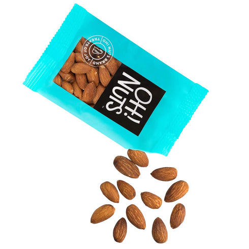 12 Packs (1.5 oz Oh! Nuts Almonds Roasted Salted Individual Nut Snacks for On-the-Go - Convenient Nut Snacks for School