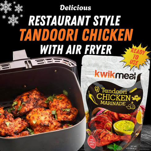 12 8 Oz (226 2 Pack KwikMeal Restaurant-Style Punjabi Tandoori Chicken Marinade Paste | Authentic North Indian Tandoori