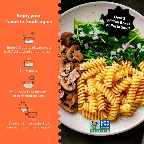 56% 110 1 Pack Fiber Gourmet Light Rotini Keto Pasta - Low Net Carb Pasta with High Fiber, Fewer Net Carbs, Calories