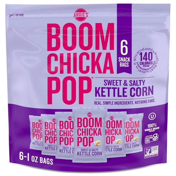 Boomchickapop, Kettle Corn Sweet Salty 6 Count, 1 Ounce