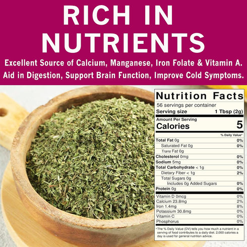 2 Oz Spices Village Mint Leaves, - Fresh Dried Spearmint Herbs, Crushed Mint Spice Great for Loose Leaf Tea, Dry Mint