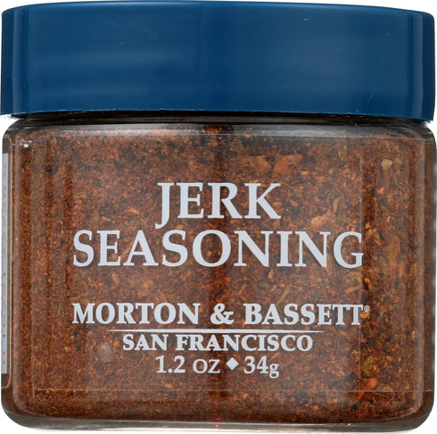 Morton & Bassett Jerk Seasoning, Non GMO, Gluten Free, 1.2 Ounces, Pack of 3