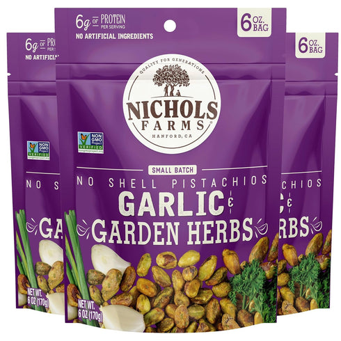 Nichols Farms Pistachios - Fresh Roasted No Shell Pistachio - Nutrient Rich