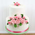 2 Inch, 8 Count Global Sugar Art Peace Rose Sugar Cake Flowers Pink by Chef Alan Tetreault