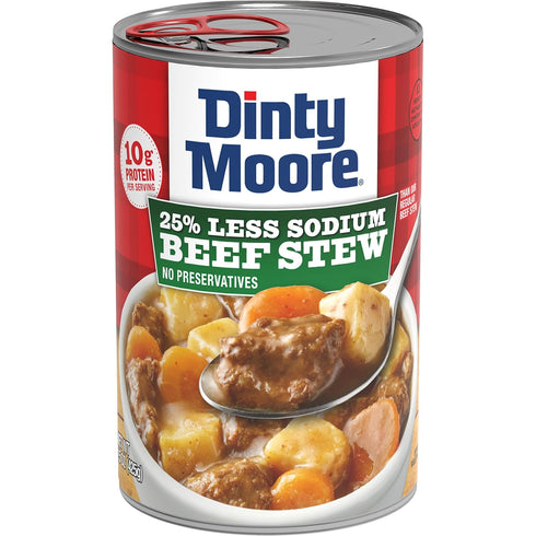 Dinty Moore Beef Stew, 25% Less Sodium, 15 oz. can (12-pack)