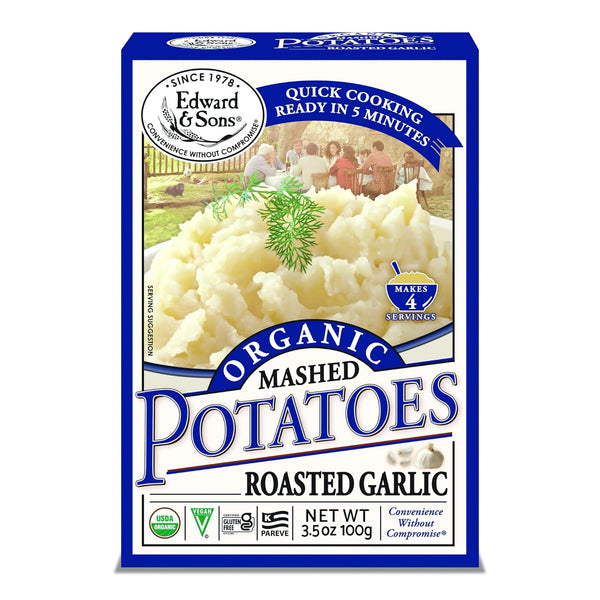 Edward & Sons Organic Roasted Garlic Mashed Potatoes - Instant Mashed Potatoes,