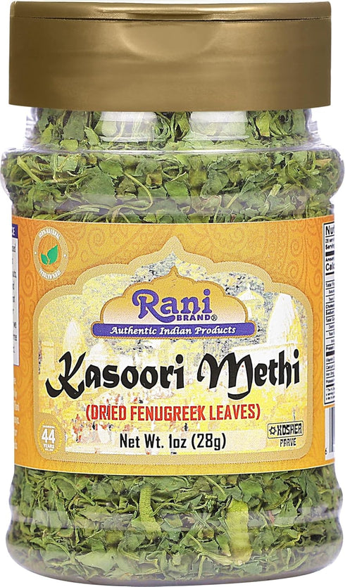 Rani Fenugreek Leaves Dried (Kasoori Methi) 1oz (28g) PET Jar ~ All