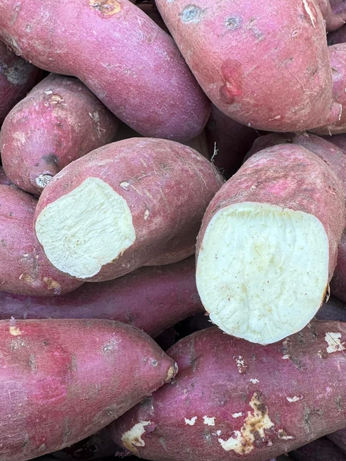 Generic 5 Pounds Fresh Japanese White Sweet Potatoes Yam - Red Skin -