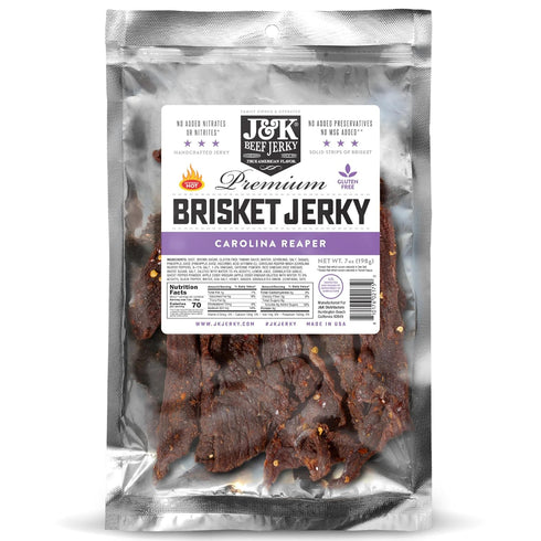 J&K Jerky Carolina Reaper Beef Brisket Jerky - Small Batch American Made