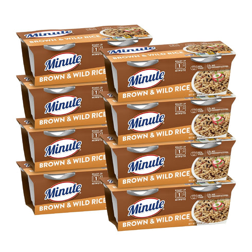 Minute Ready-to-Serve Brown and Wild Rice, Microwavable Rice Cups, 8.8-Ounce Cups (Pack