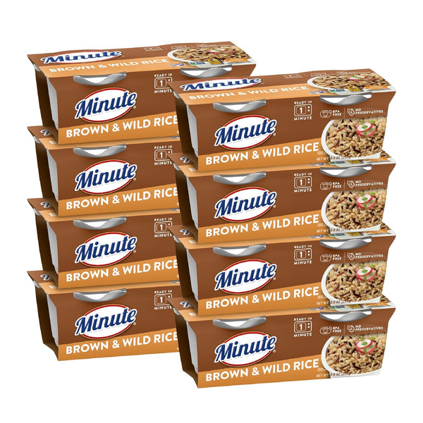 Minute Ready-to-Serve Brown and Wild Rice, Microwavable Rice Cups, 8.8-Ounce Cups (Pack