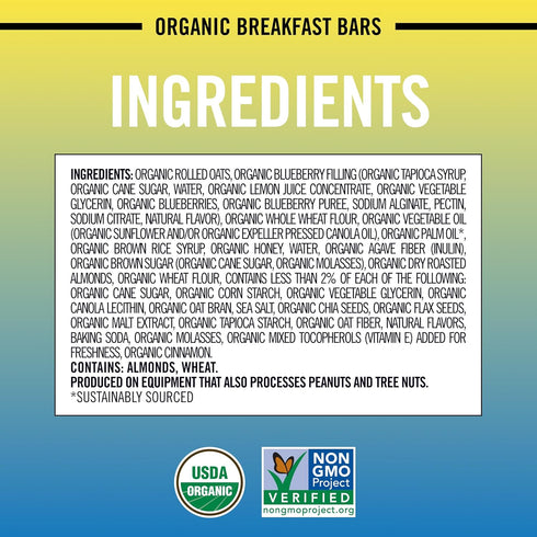 5 Count Dave's Killer Bread Boomin' Blueberry Muffin Naturally Flavored Organic Breakfast Bars