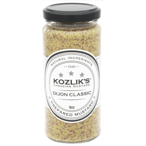 Kozliks Dijon Classique Hot Brown Yellow Natural Gluten Free Non-GMO Mustard, 8.5oz