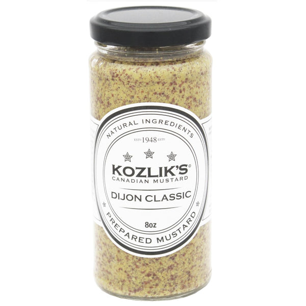 Kozliks Dijon Classique Hot Brown Yellow Natural Gluten Free Non-GMO Mustard, 8.5oz