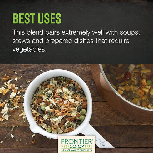 1-Pound, Frontier Deluxe Vegetable Soup, Mixed Dried Vegetables For Soup, Stew, Stir Fry, Onion, Carrots, Peas