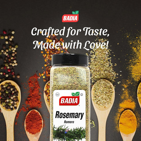 8 oz Badia Rosemary Leaves, - Dried Rosemary Herb, Earthy & Aromatic, Gluten Free