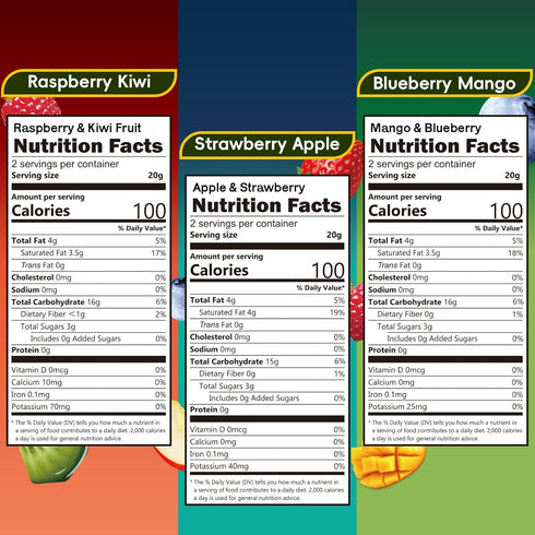 SUNGIVEN 6 Packs Freeze Dried Fruit Crisps Crunch Mixed Fruit Gluten Free Made with Fruit Vegan Healthy Snacks Ready