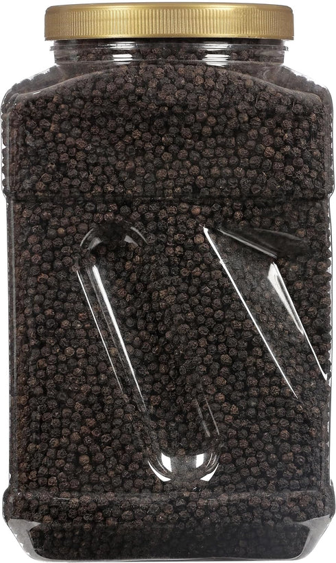 MG-1 80oz (5lbs) 2.27kg Rani Black Pepper Whole (Peppercorns), Premium Grade Bulk PET Jar ~ All Natural | Gluten
