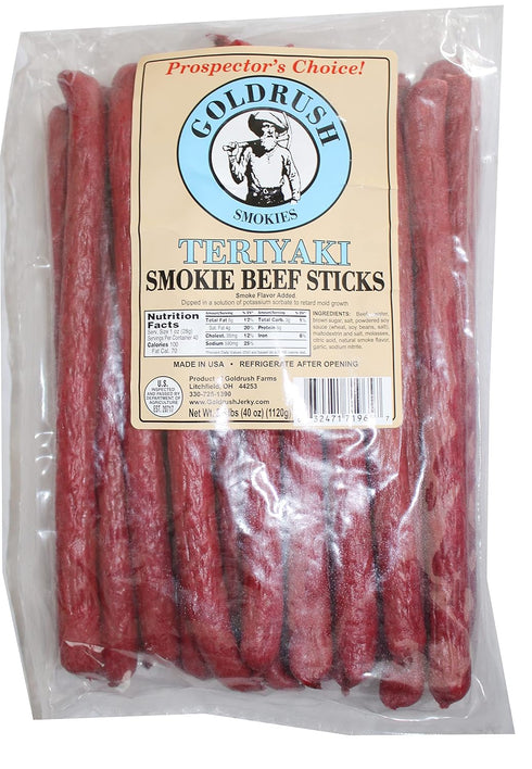 Gold Rush Farms Gold Rush Teriyaki Meat Sticks (Smokies) 2.5 Lb.