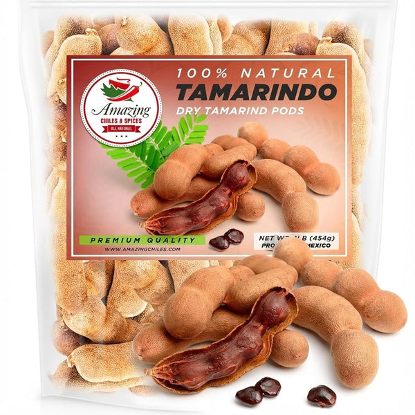 Whole Tamarind Pods, 1LB (16oz) - All-Natural Sweet and Sour Flavor Perfect