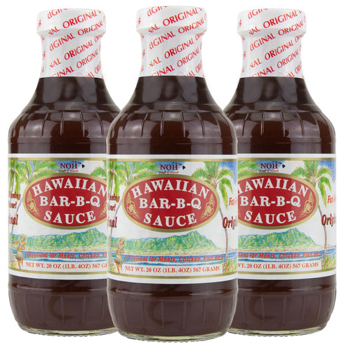 NOH Hawaiian Barbecue Sauce, 20 oz (Pack of 3) - Original Hawaiian