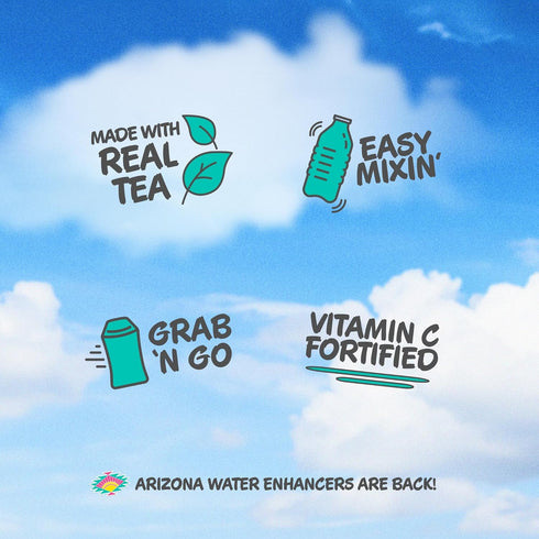 1.62 oz (Pack 12) AriZona Green Tea with Ginseng and Honey - On-the-Go Water Enhancer, fl Bottle