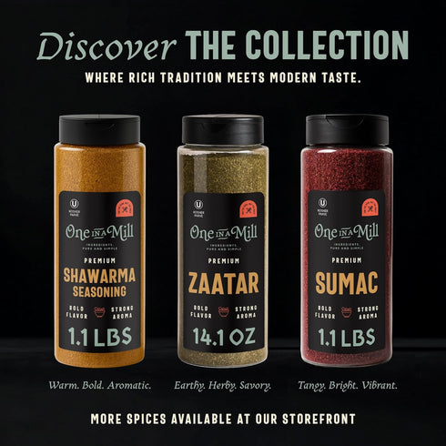 ONE IN A MILL 17.63-ounce Premium Shawarma Seasoning Blend | Authentic Middle Eastern Spice Mix | Hand-Selected Spices