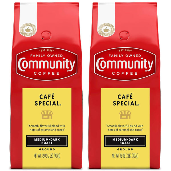 Community Coffee Cafe Special Ground Coffee, Medium Dark Roast, 64 Ounces (32