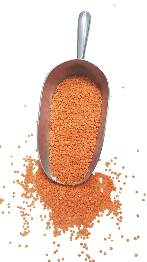 Bulk-5LB Organic Red Split Lentils aka Masoor Dal low calories rich in Iron and Protein Raw non-GMO Vegan