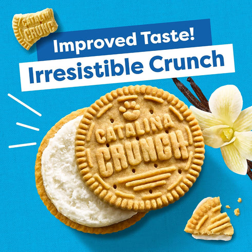 4g 8.9 oz. (21 Count) Catalina Crunch Protein Cookies, Protein per Serving - Low-Sugar Sandwich Cookies - Gluten Free